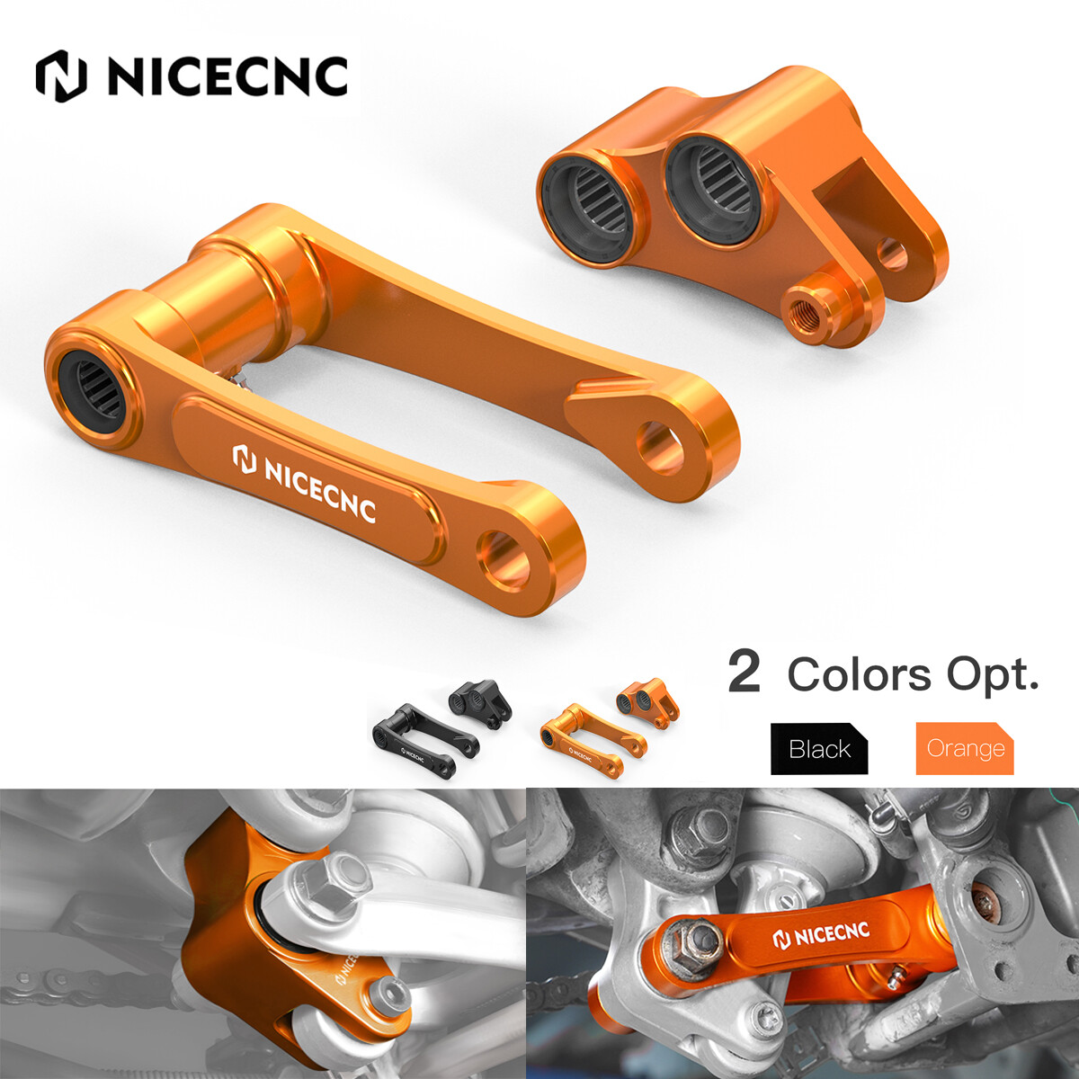 Aluminum 2'' Rear Suspension Lowering Link Kit for KTM 690 Enduro/SMC/R 19-24