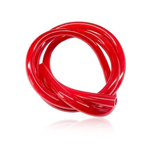 Colorful Fuel Line Hose Tube, 0.2"(5mm) ID Flexible Anti-Corrosion Rubber Red