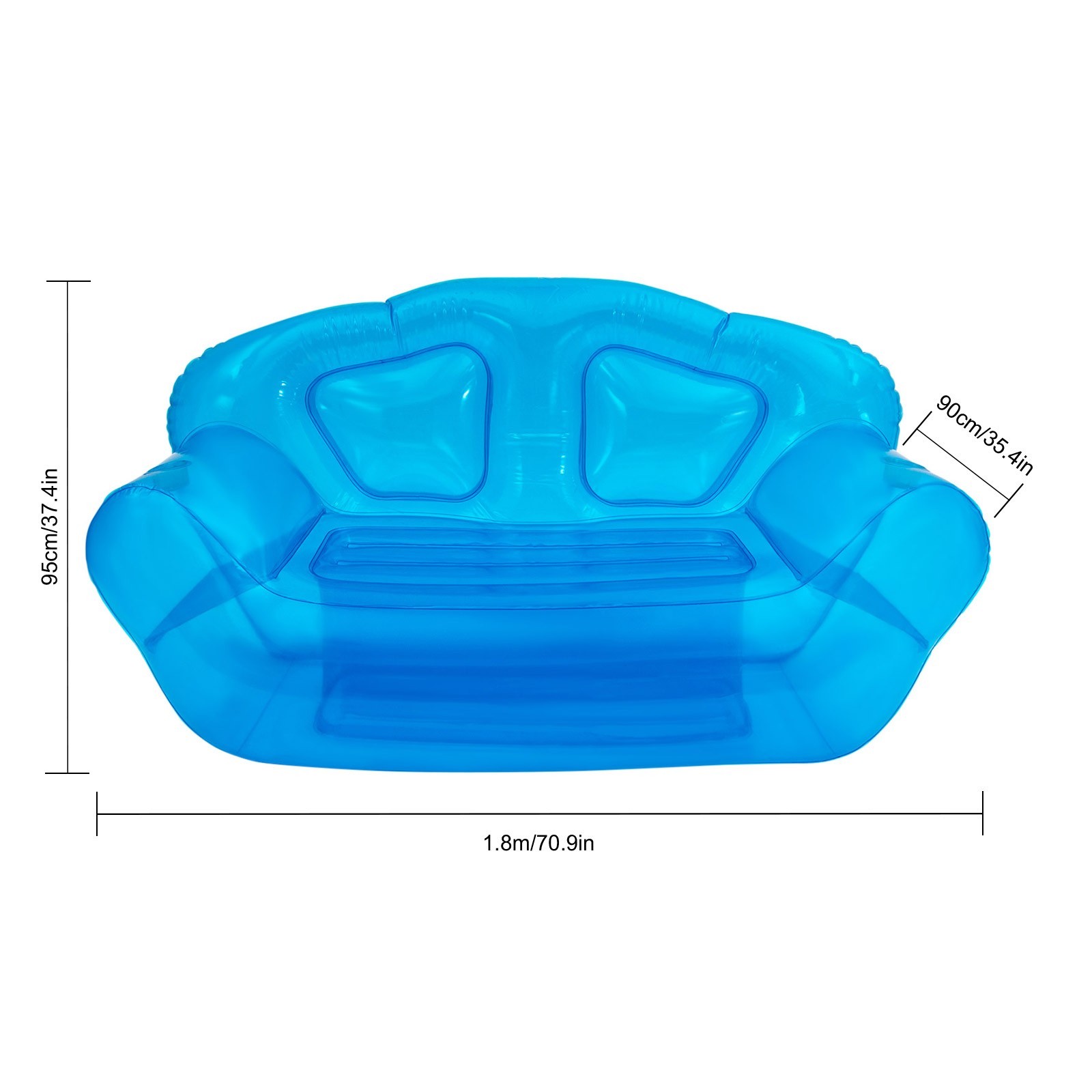 Inflatable Sofa Portable Inflatable Double Person Couch Patio Yard Camping Sofa