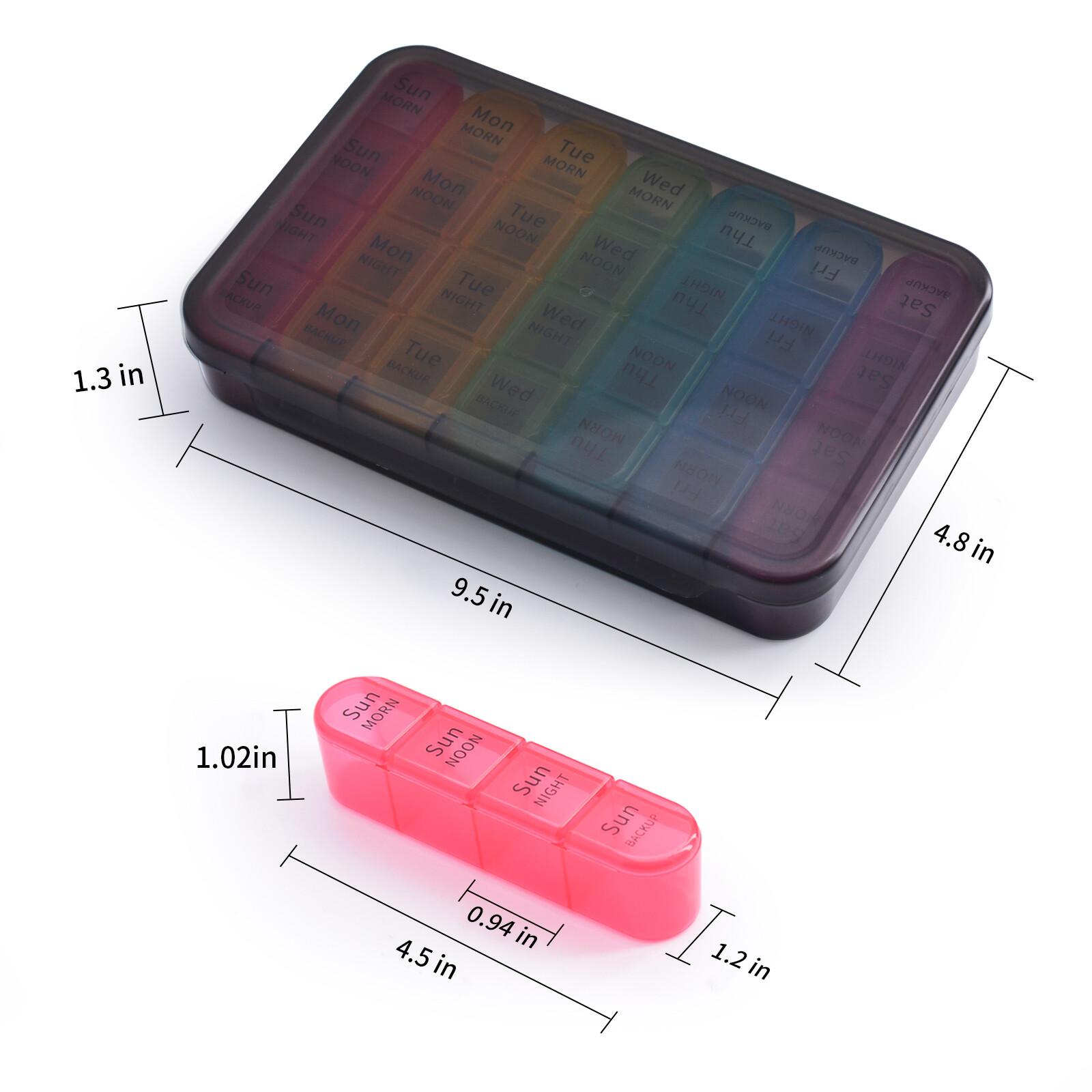 Weekly Pill Box Organizer 4 Times a Day 7 day Pill Boxes Organizer Case Medicine