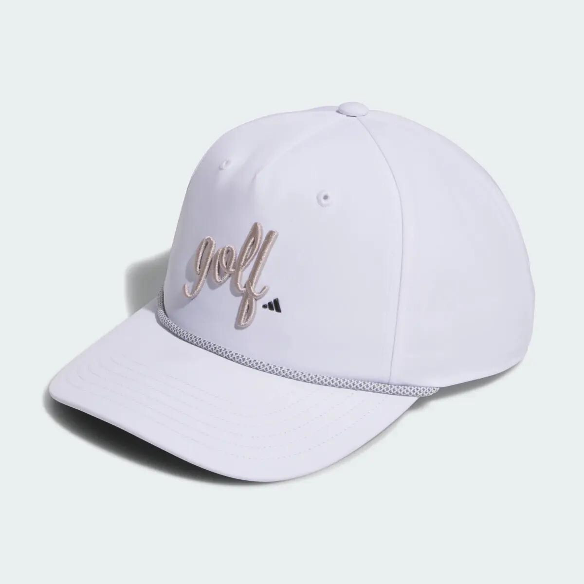 Women's Adidas Five-Panel White/Wonder Taupe Script Golf Hat II3139 OSFW
