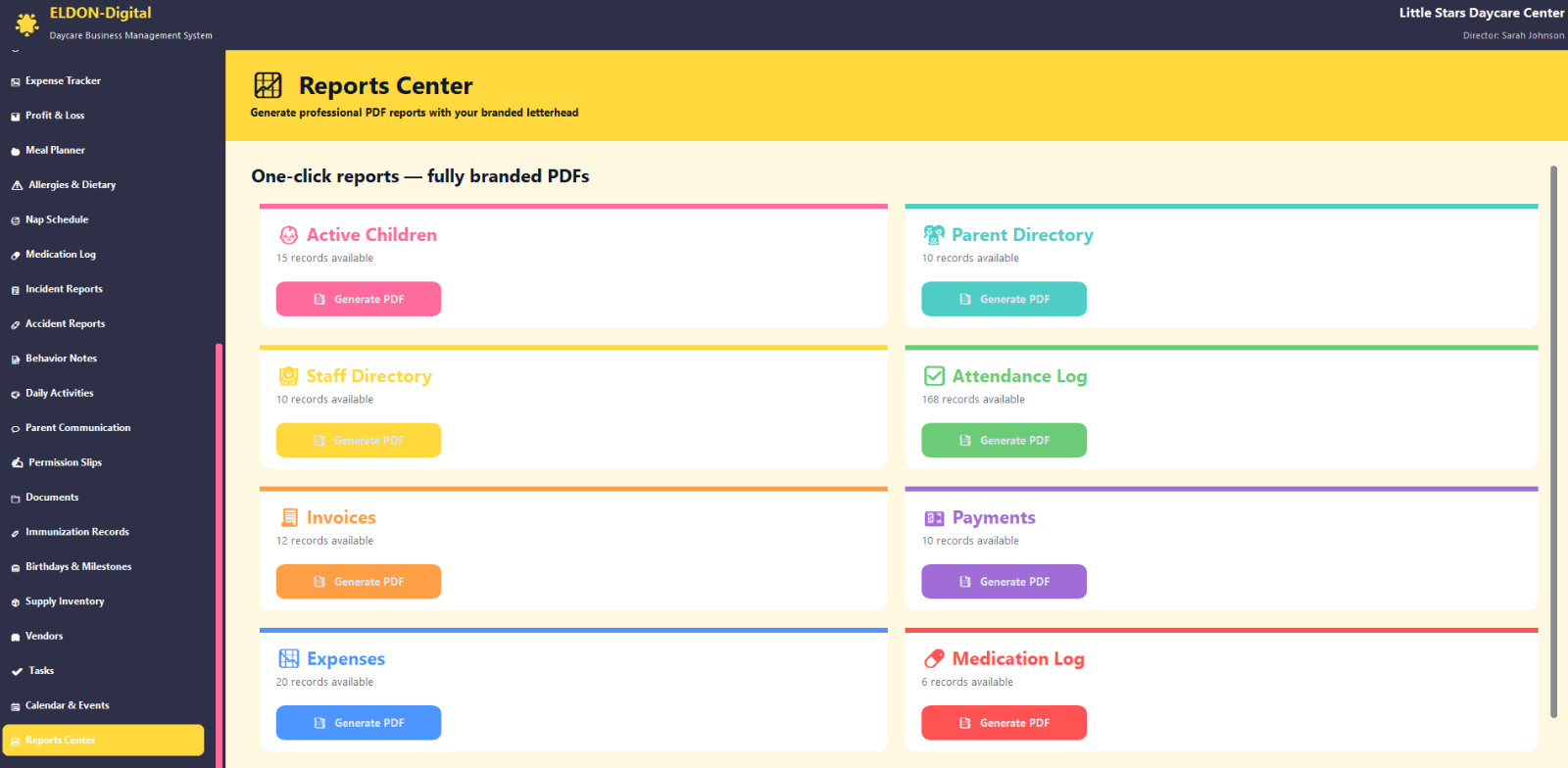 Daycare Management Software USB 💻 36 Modules Childcare Preschool Windows Mac