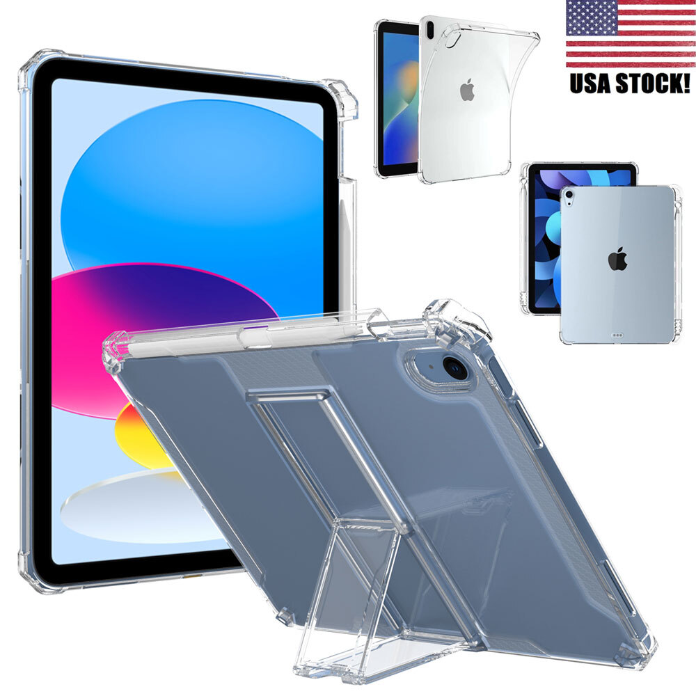 Clear Case for iPad A16 11th Gen 11" 2025 Pro 12.9" Slim Transparent Back Cover