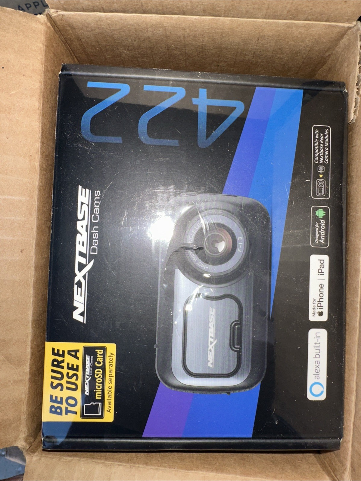 Nextbase 422GW Dash Cam 1440p Video 2.5" HD Touch Screen Alexa GPS WIFI Camera
