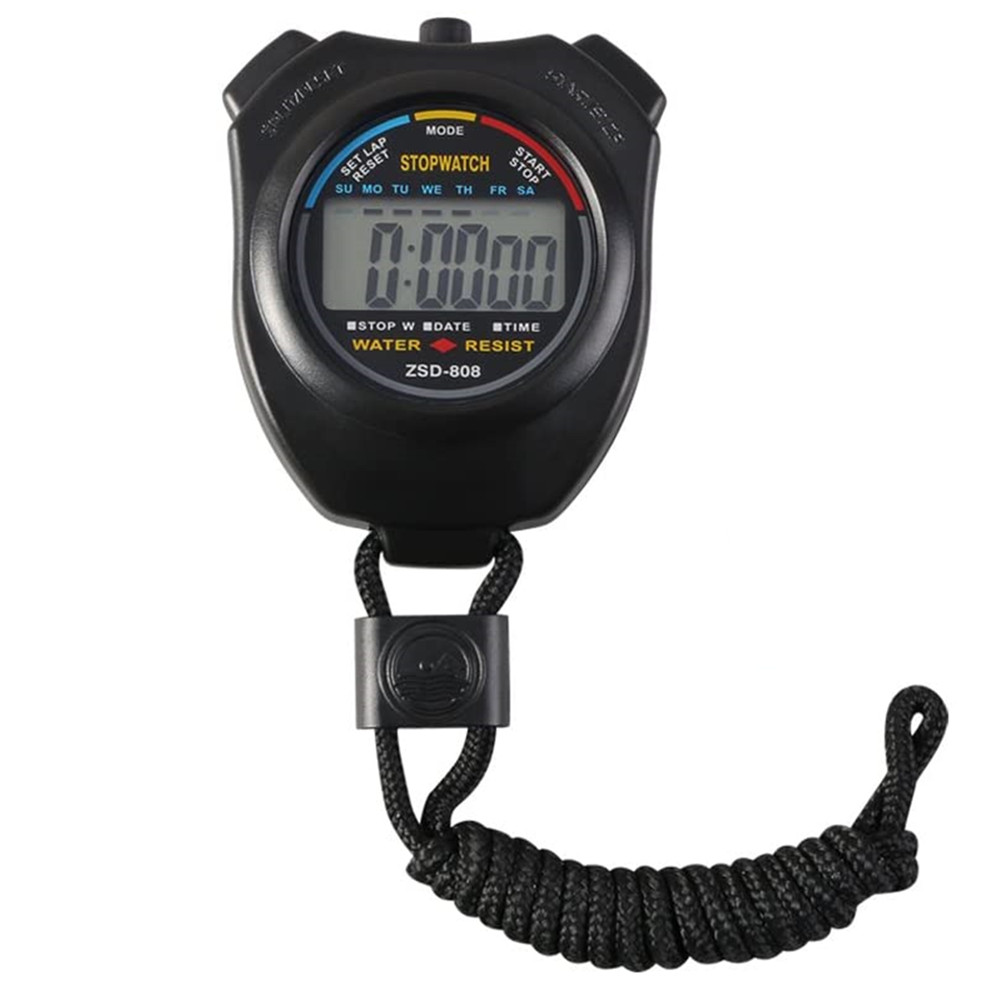 5× Multi-Function Digital Sports Stopwatch Timer Large Display Odometer Watch US
