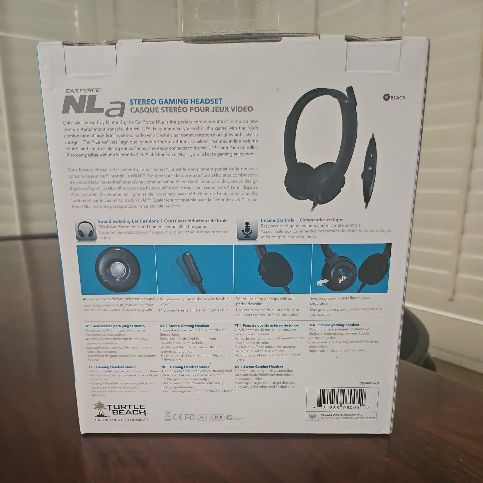 Turtle Beach EarForce NLA WiiU Gaming Headset New Open Box