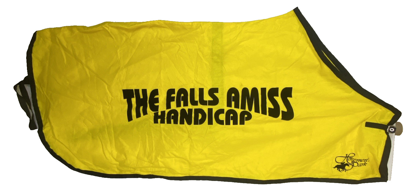 The Falls Amiss Handicap Yellow Horse Fleece Blanket with Straps Horseman's Park