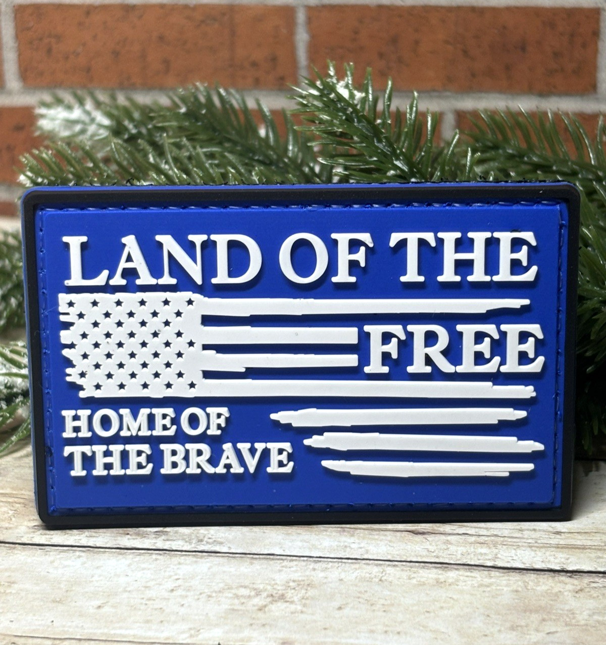 PVC Tactical Patch - American Flag Land Of The Free Patch - Morale Gun USA Patch