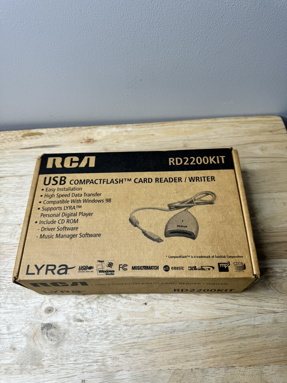 RCA USB CompactFlash Card Reader / Writer. RD2200KIT. NEW. Open Box