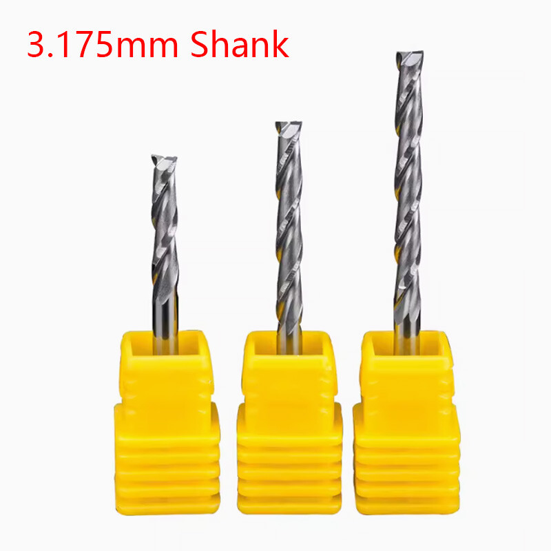 3.175mm Shank Solid Carbide 2-Flute End Mill Tungsten Steel CNC Milling Cutter