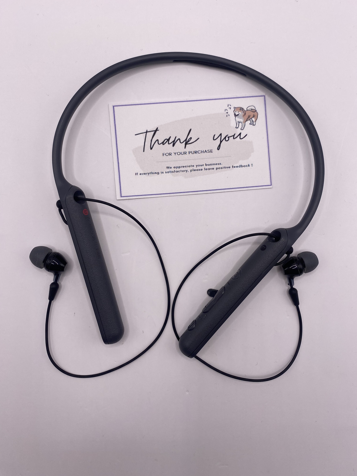 Sony WI-C400/B Wireless Bluetooth Neckband Earbuds Headphones w/Mic Black