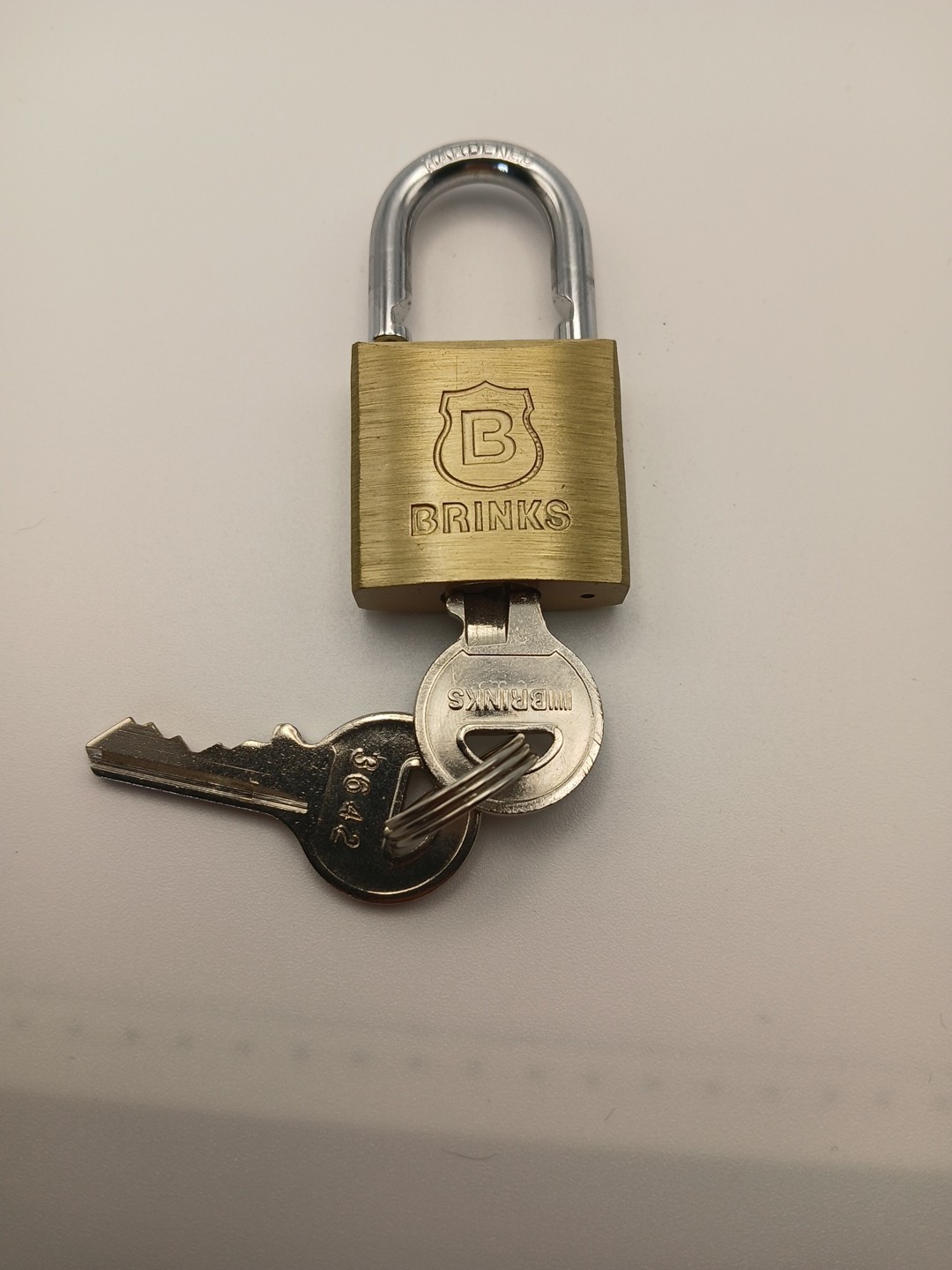 BRINKS Solid Brass Body KEYED LOCK, Weather Resistant, CUT RESISTANT to 2,400lbs