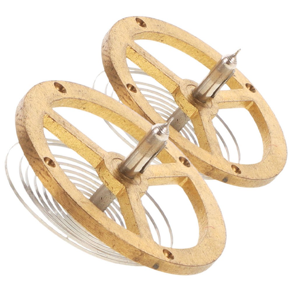 2 Pcs Clock Repairing Accessory Balance Wheel Part Spring Replacement