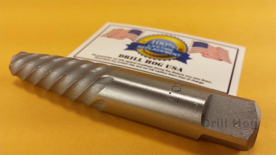 #6 Spiral Easy Out #6 Screw Extractor Round Sprial Drill Hog® Lifetime Warranty