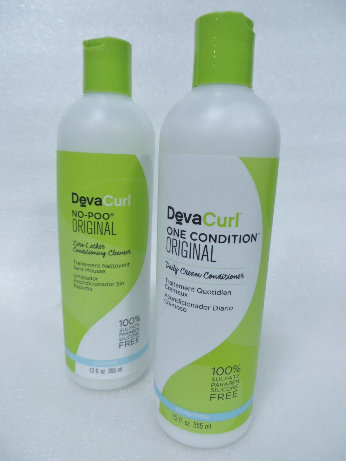 DEVA CURL NO POO ORIGINAL CLEANSER & ONE CONDITION 12 OZ