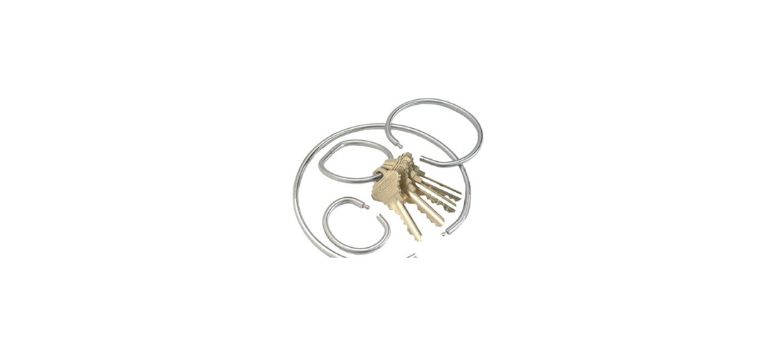 Key Systems Inc 270 Tamper-Proof Stainless Steel Key Ring, 2" Diameter
