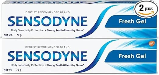 Sensodyne Fresh Gel Toothpaste 75G Each Pack Of 2 Sensitivity Protection