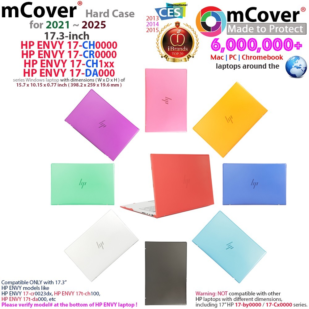 NEW mCover® Hard Case for 2021 ~ 2025 17.3" HP ENVY 17-CR 17-CH 17-DA0000 laptop