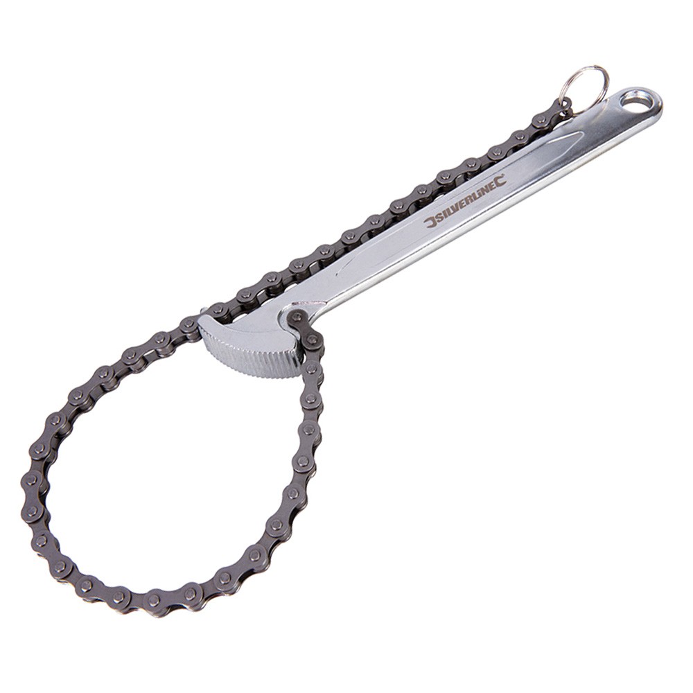 Chain Wrench Engine Oil Filter Remover Auto Fuel Filter Removing Hand Tool 150mm