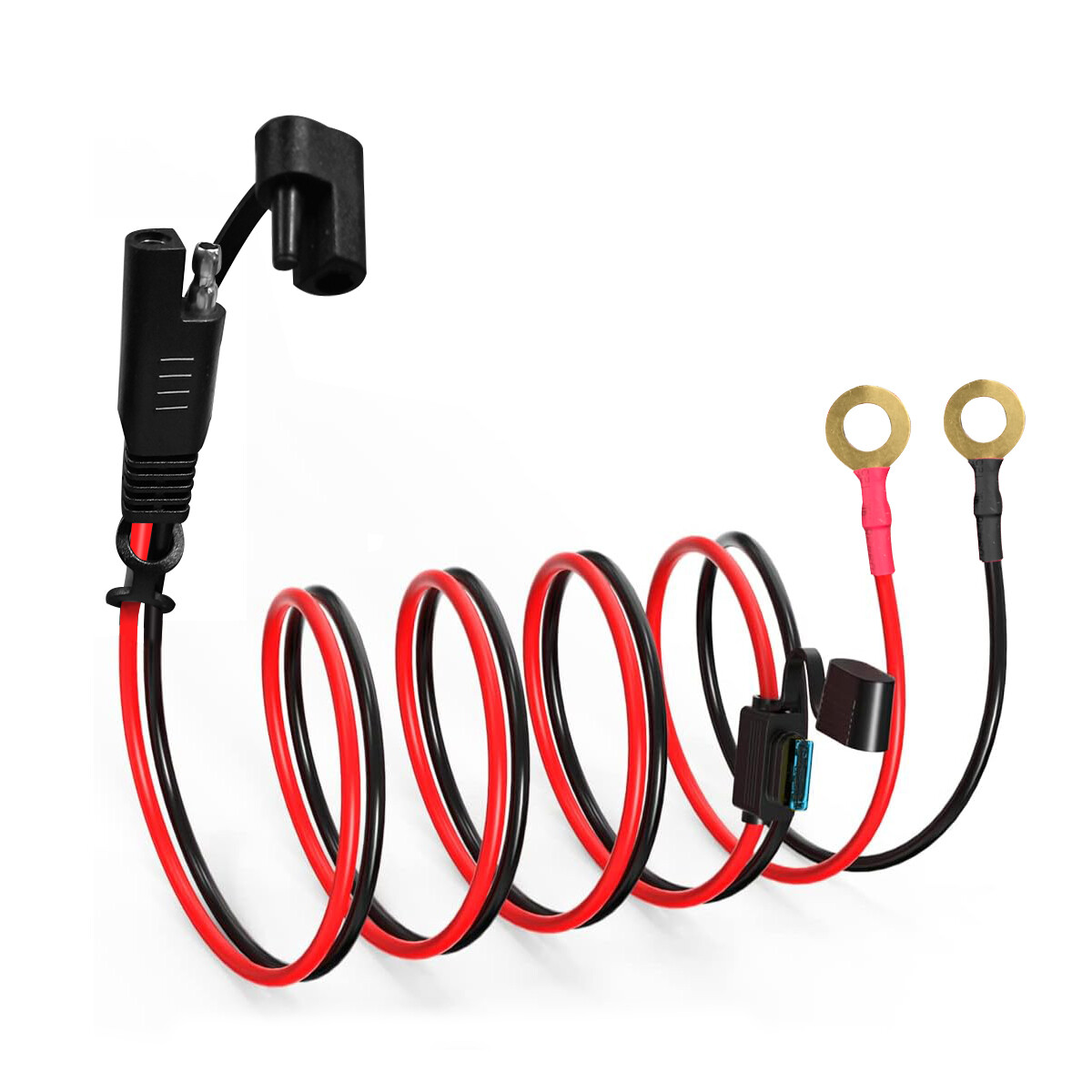 14AWG/16AWG SAE to O Ring Connection Cable Adapter 12-24V Extension Cord For Car
