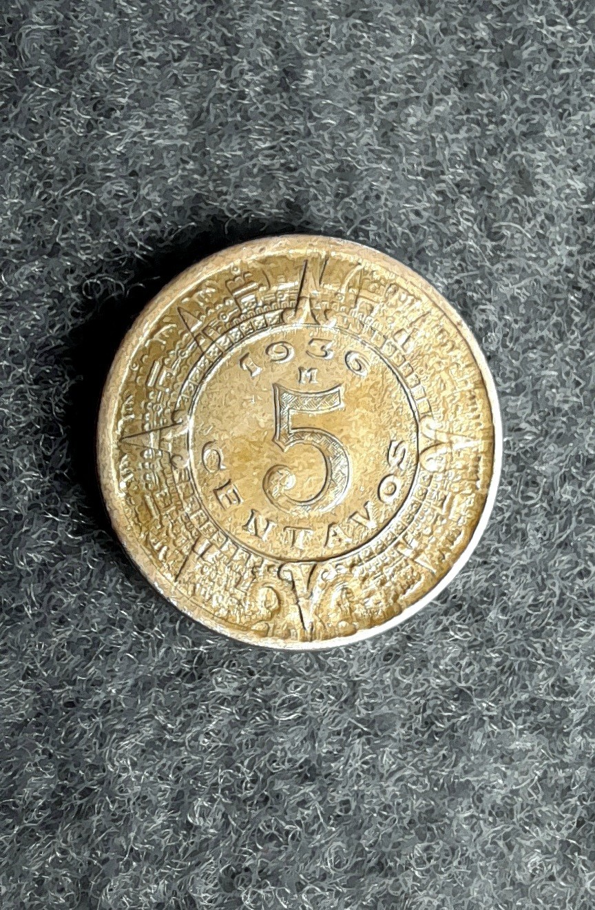 1936 Mexico 5 Centavos