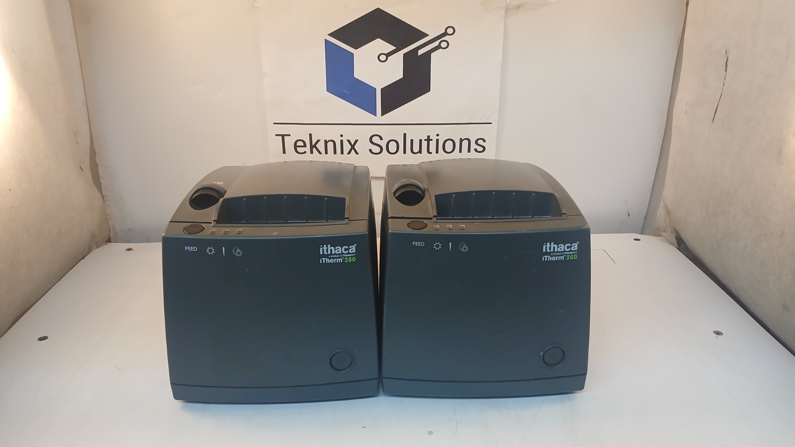 Lot of 2 TransAct Ithaca iTherm 280 POS Thermal Printers*TESTED WORKING* *READ*