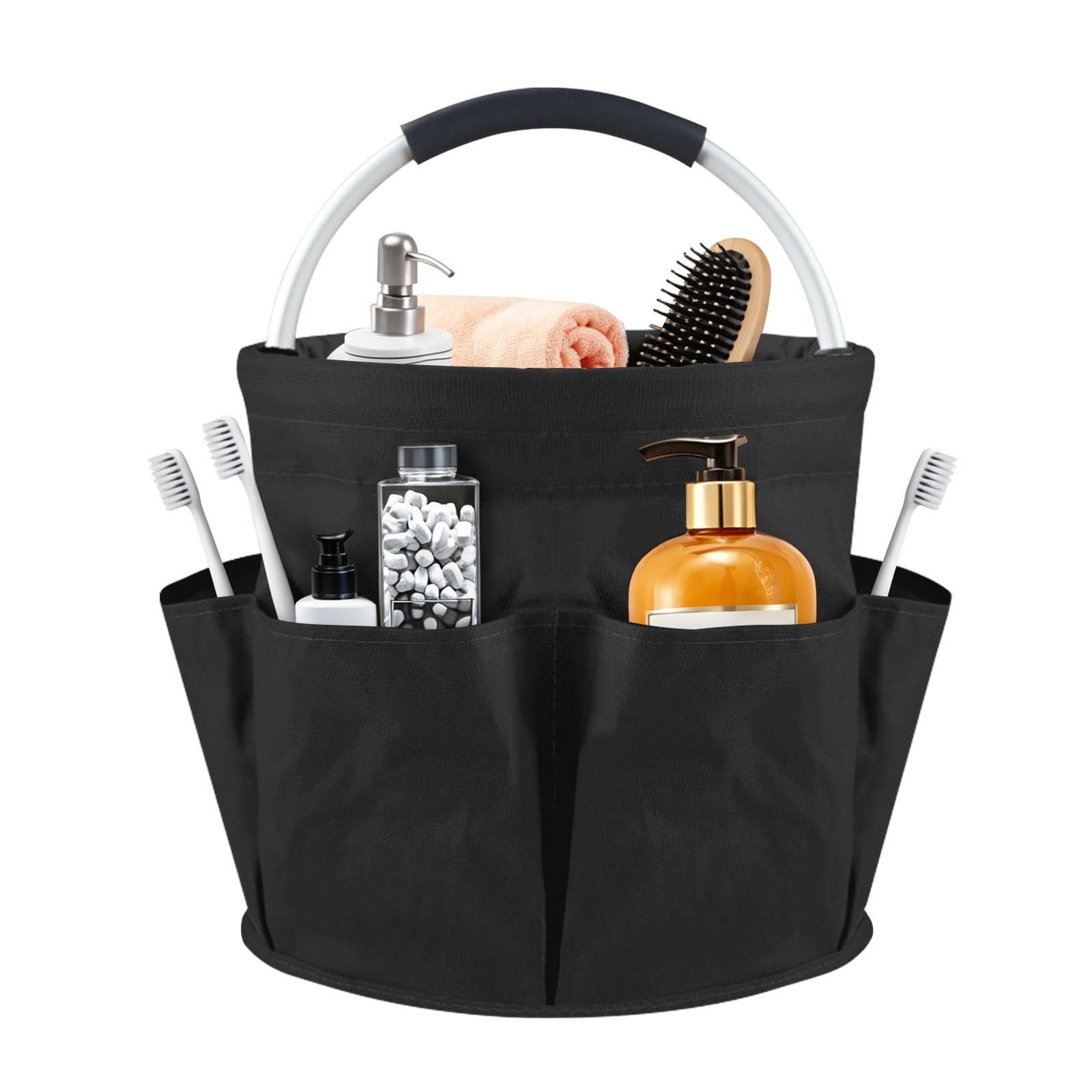 Foldable Cleaning Caddy, Portable Beach Basket, Multifunctional Storage Basket -