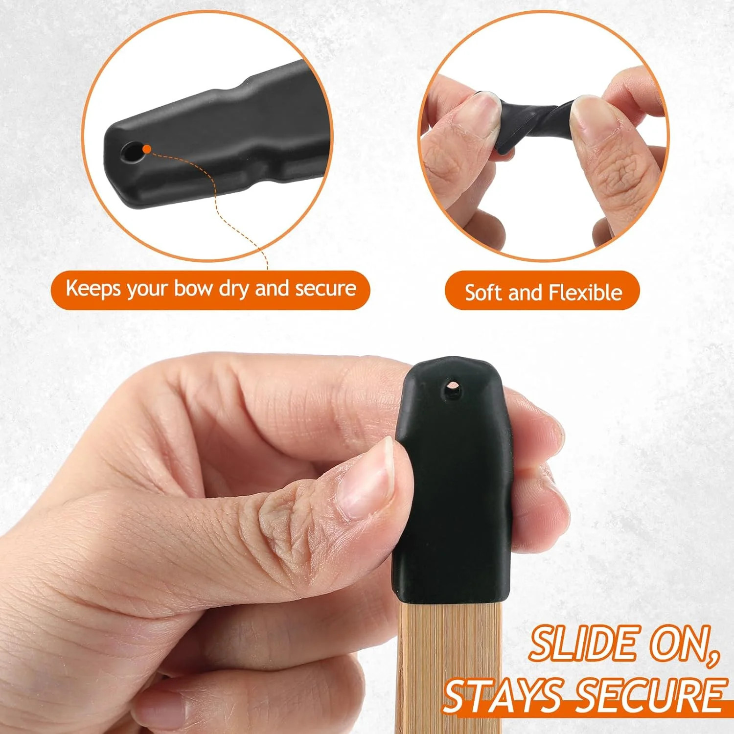 Amyhill 8 Pcs Recurve Bow Tip Protector Longbow Tip Guard Archery Accessories Si