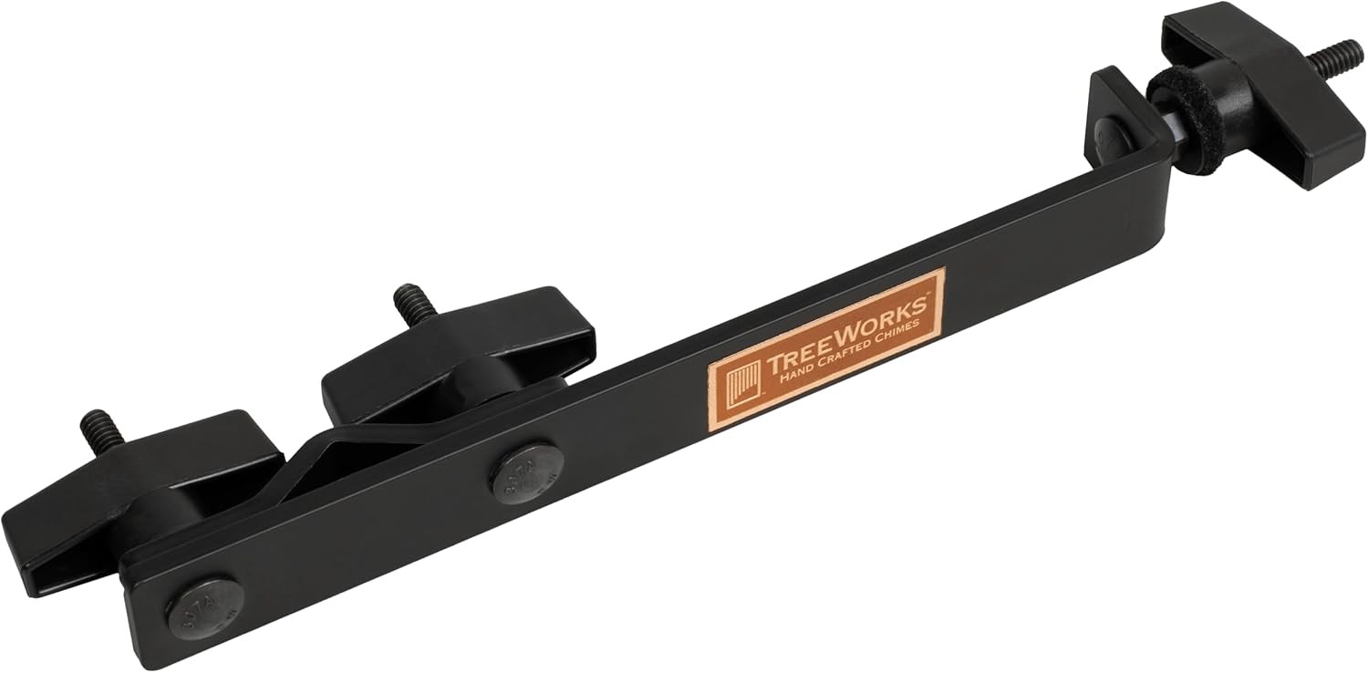 TreeWorks Chimes Bar Mounting Clamp and Chime Holding Bracket — Made in grey
