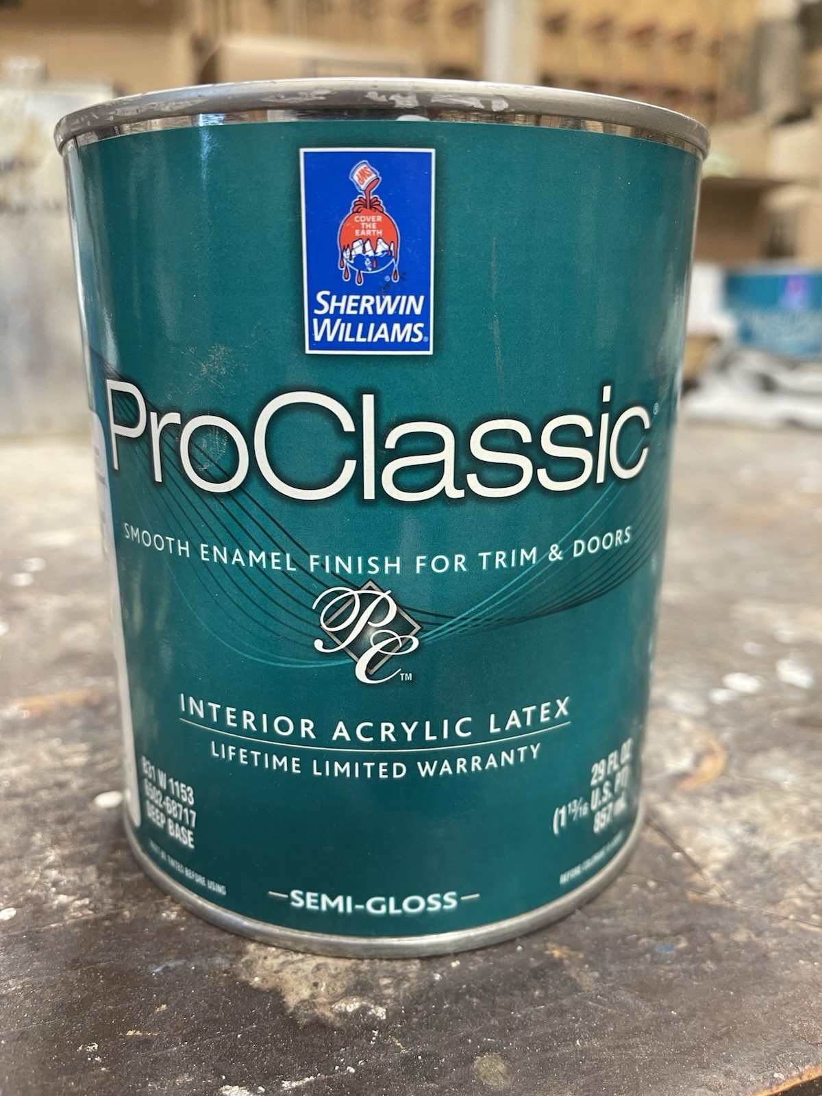 Sherwin Williams Pro Classic Trim Enamel/Semi-Gloss/ Custom Gecko Green