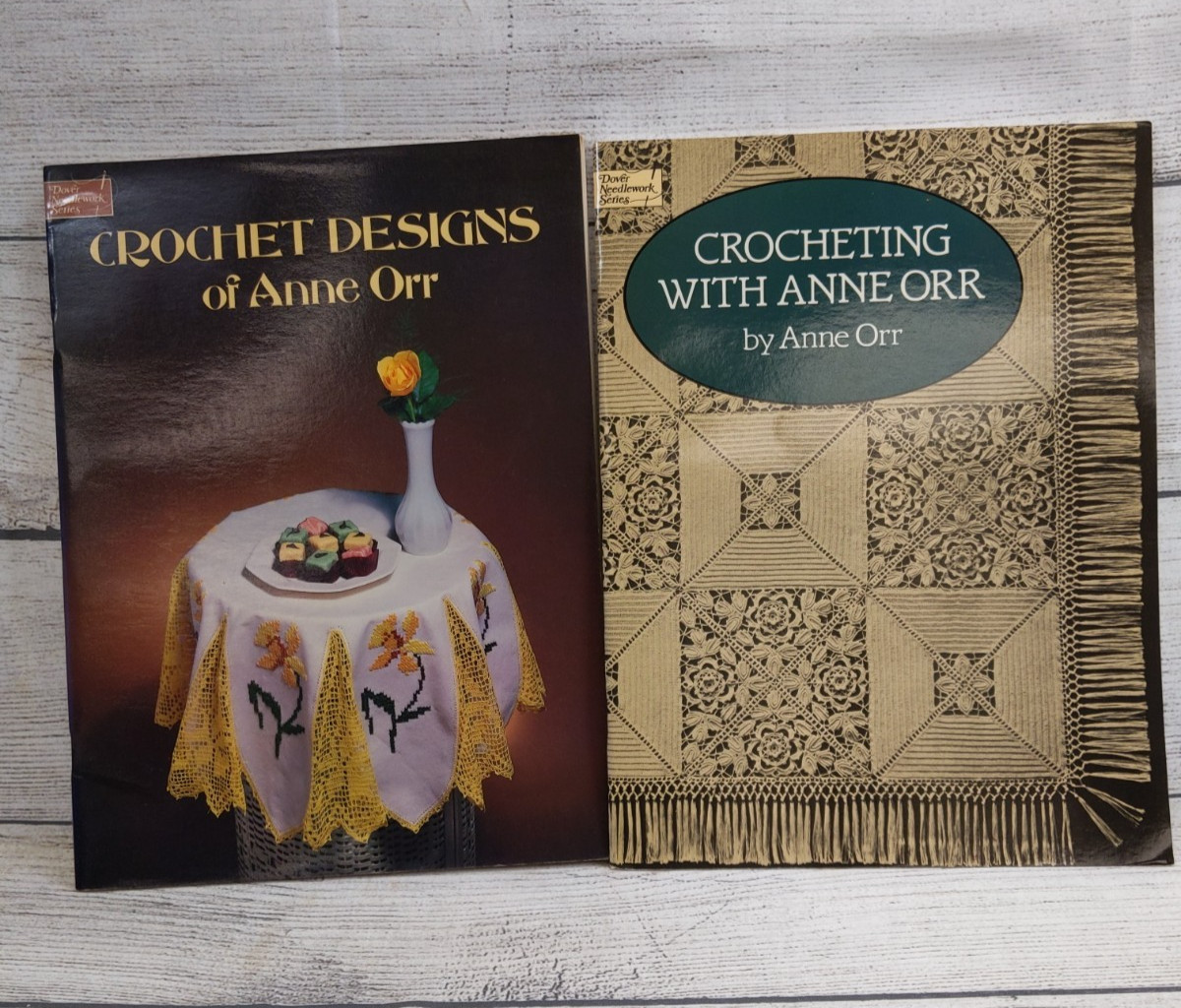 Lot of 2 Anne Orr Crocheting With Anne & Crochet Designs of Anne Orr PB 1970s