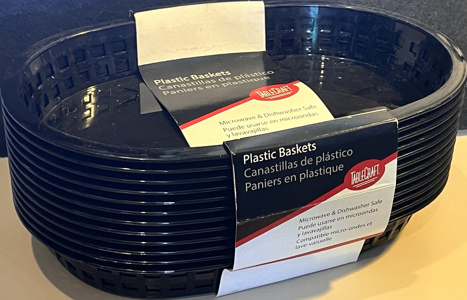 PLASTIC BASKETS 2019 Chicago Black Cash & Carry - 12 Pack NEW! TableCraft  2019