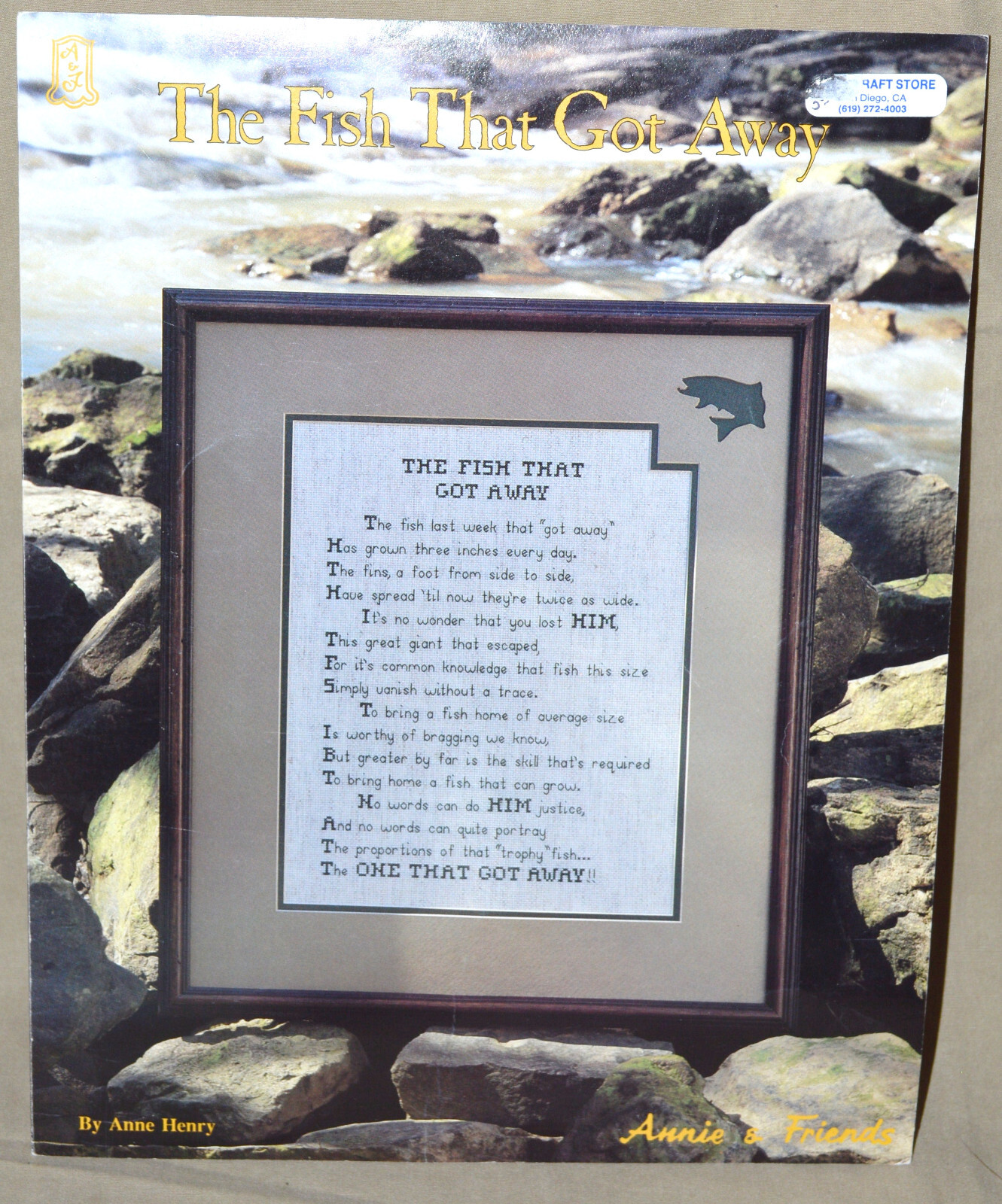 Annie & Friends "The Fish That Got Away" Cross Stitch Pattern Leaflet