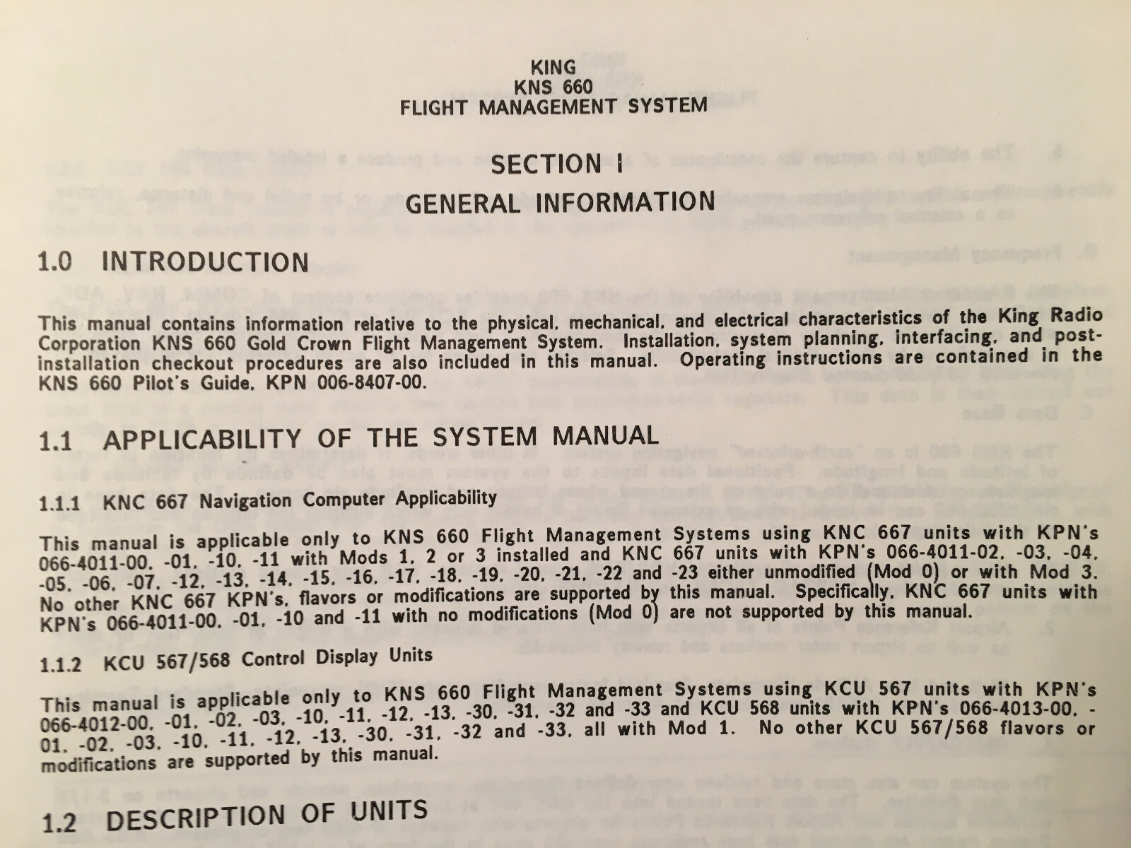 Bendix/King KNS-660 Flight Management System & Install Manual