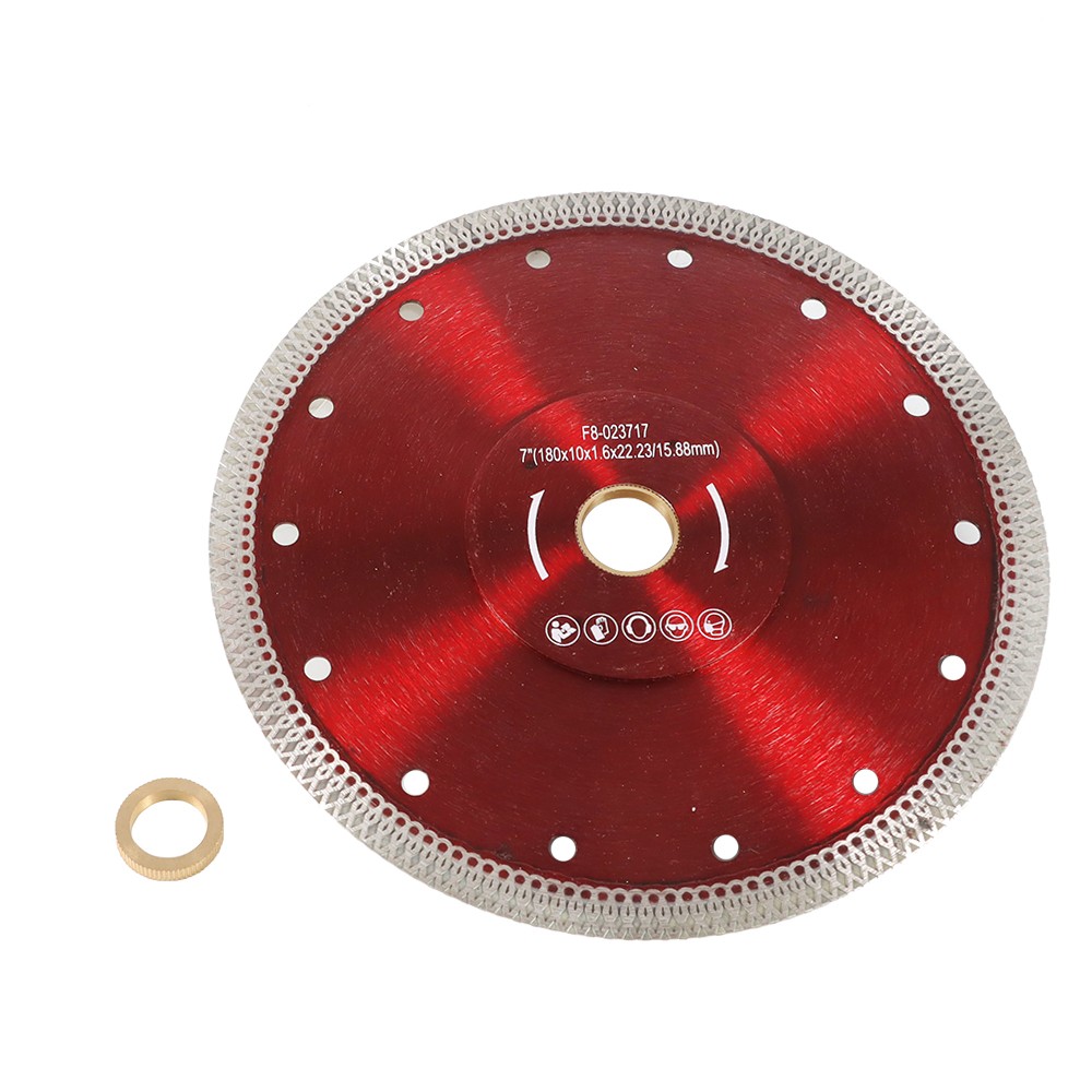 Super Thin Diamond Porcelain Cutting Blade Tile Blade For Cutting 7 inch Red