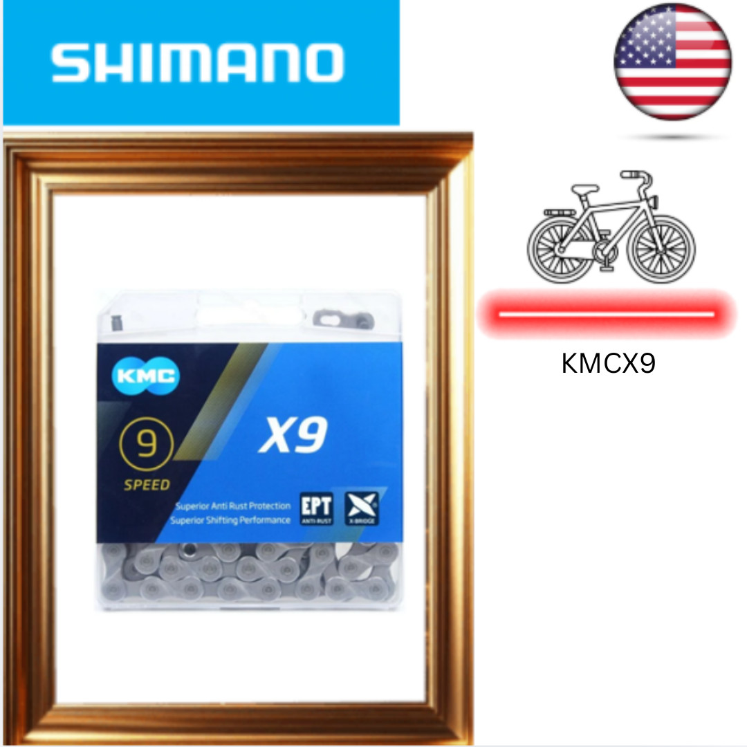KMCX9 9-Speed Stretch-Proof Bike Chain Road MTB X9.93 fits Shimano SRAM
