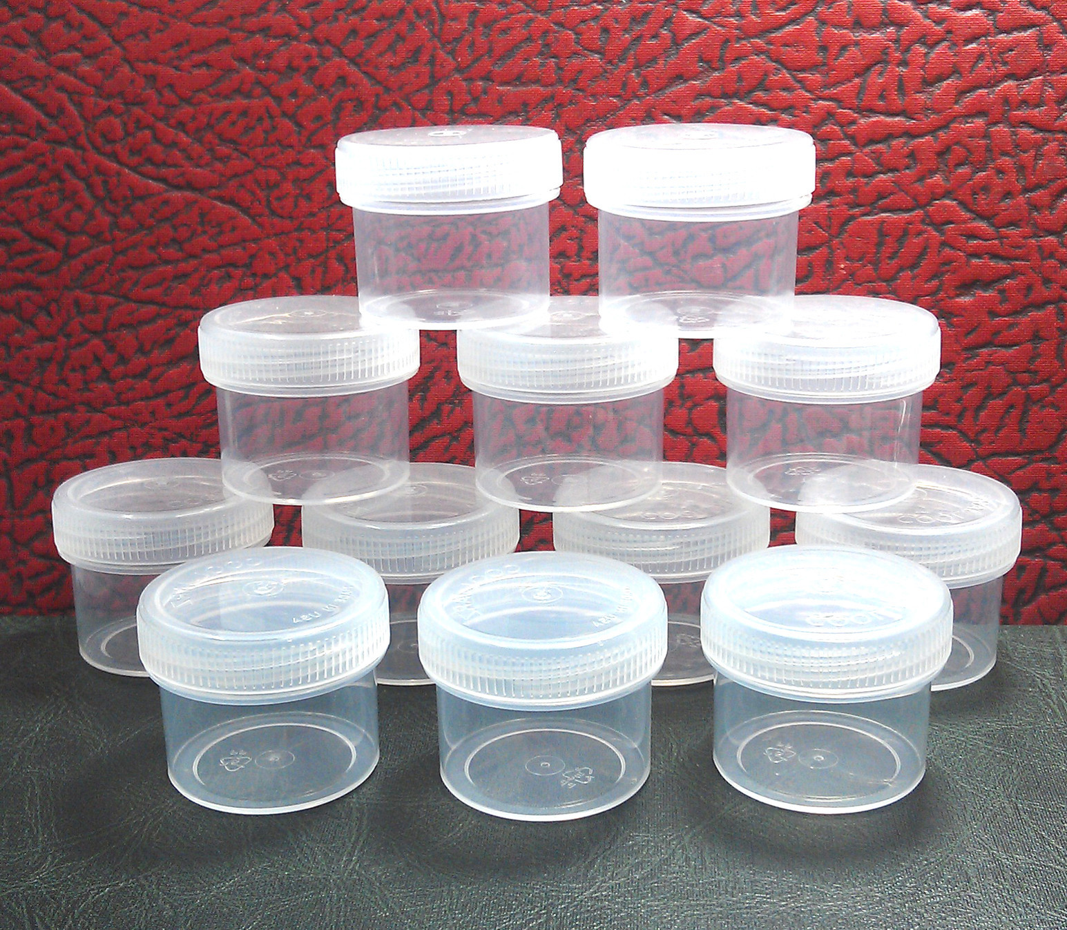 12 Jars 1 ounce Clear Containers Craft Jars RC Train Parts 4304 DecoJars  NEW!