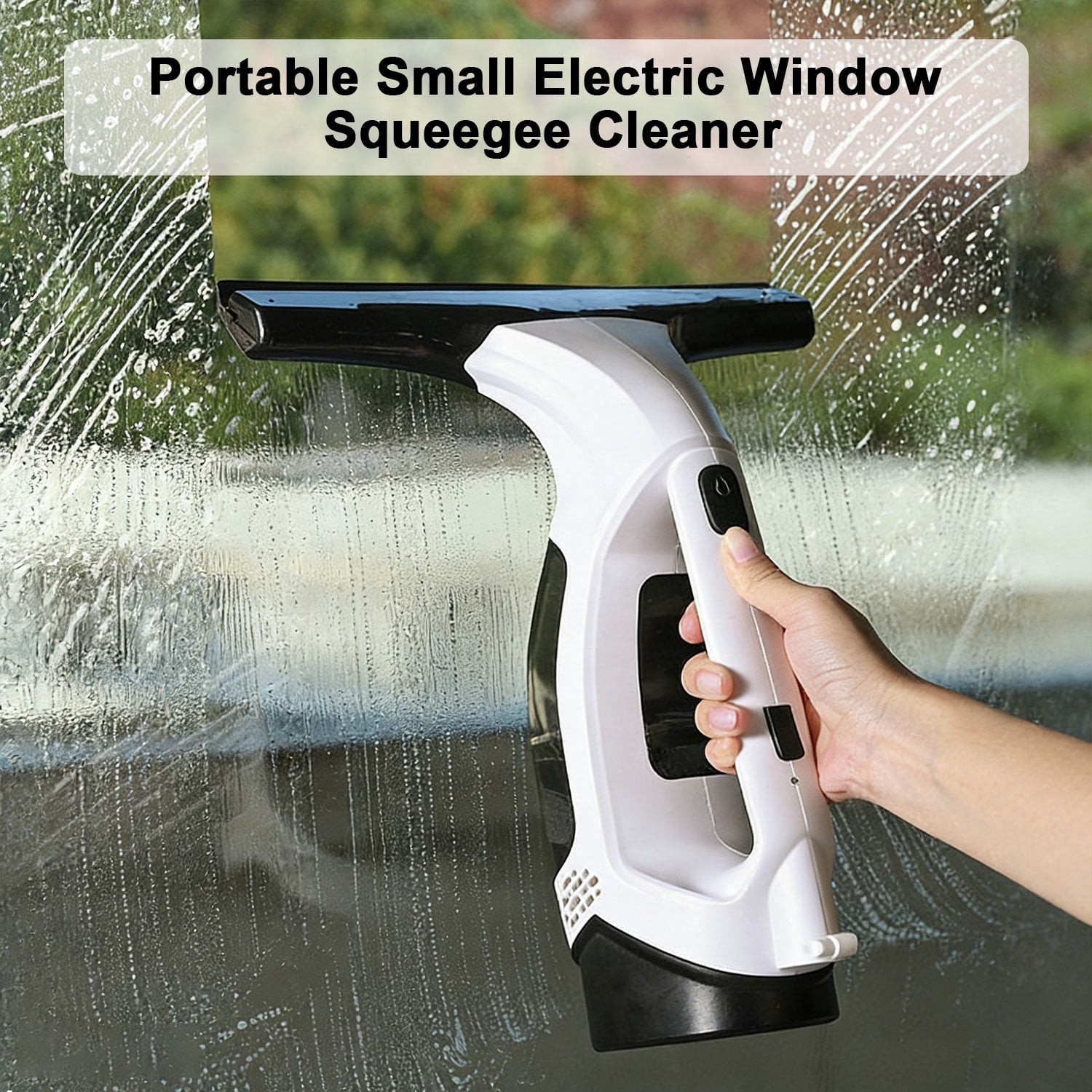 Cordless Window Vacuum Squeegee 2000Pa Electric Cleaner Glass Shower