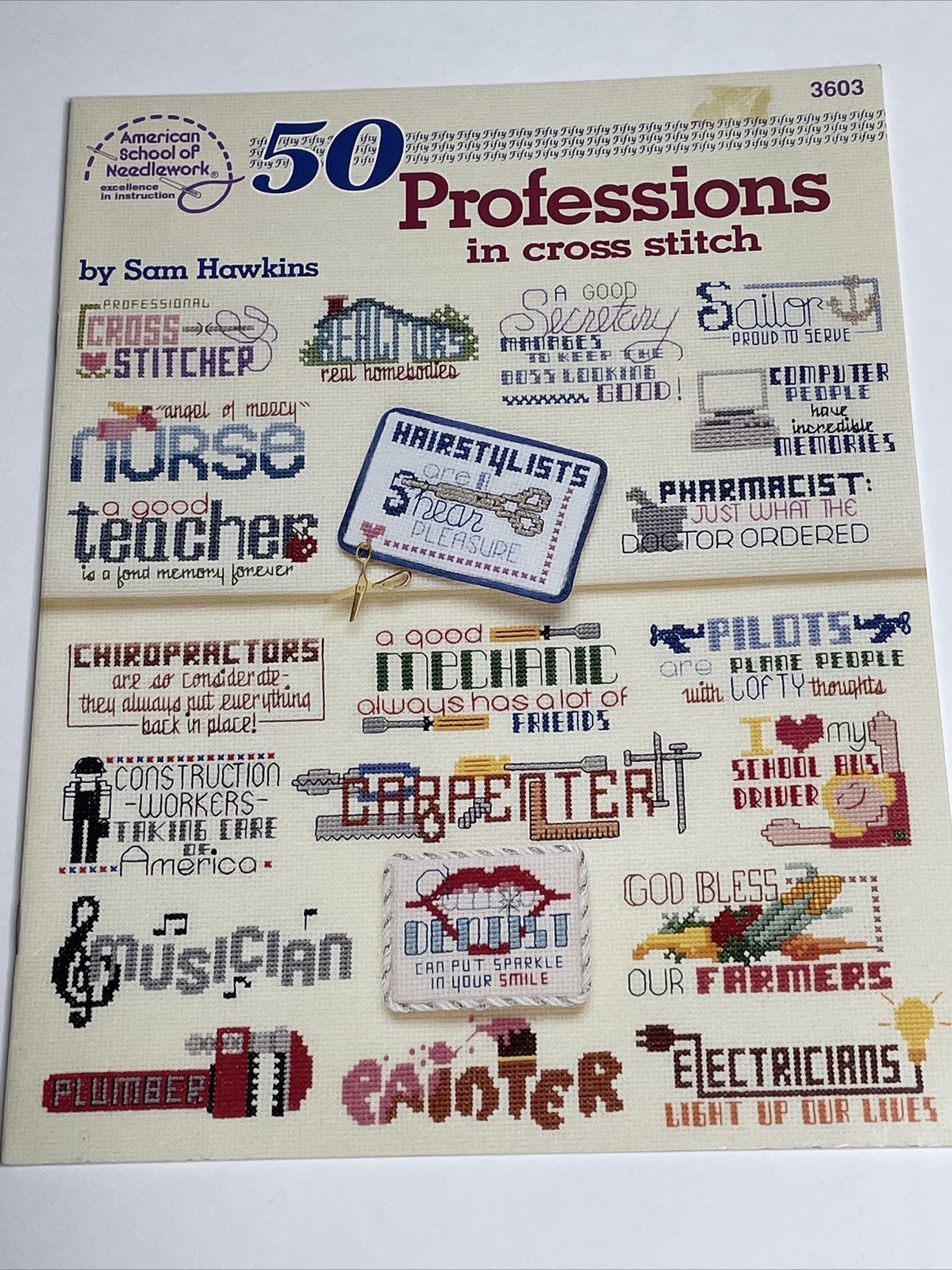ASN 50 Professions by Sam Hawkins Cross Stitch Pattern 3603