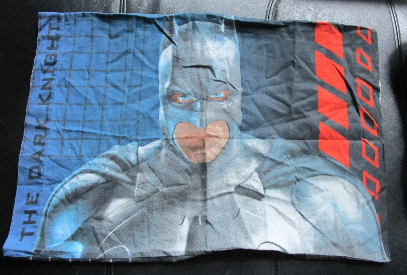 Batman The Dark Knight Pillowcase two Sided Bat Logo On other side DC Comics