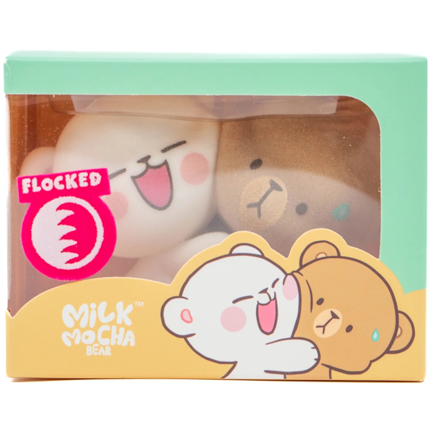 Milk Mocha Bear x Shopville Exclusive: Hugging Figurine - Fuzzy Flocked Cute Edi