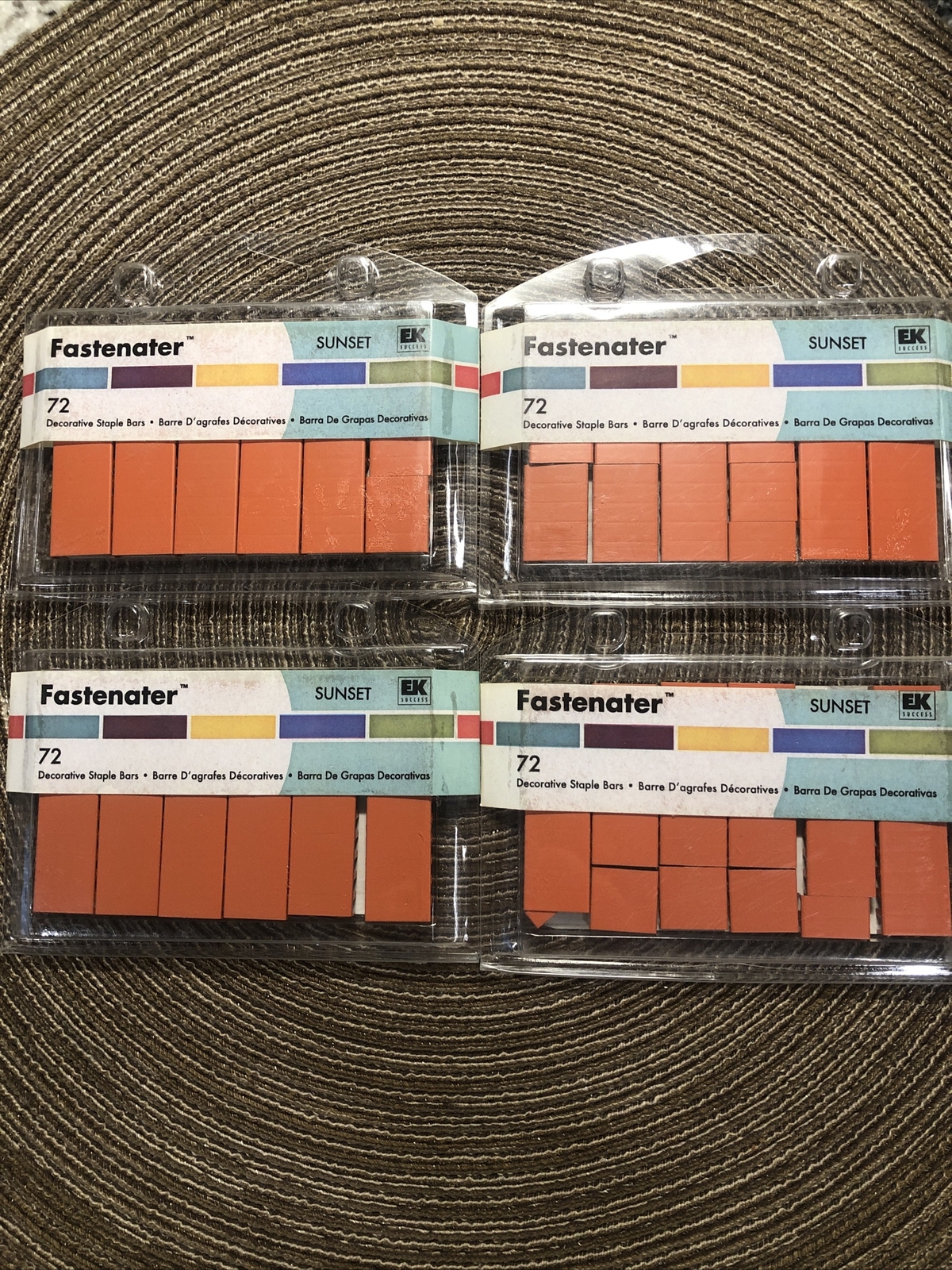 EK Success Fastenater Sunset (Burnt Orange) Decorative Staple Bars