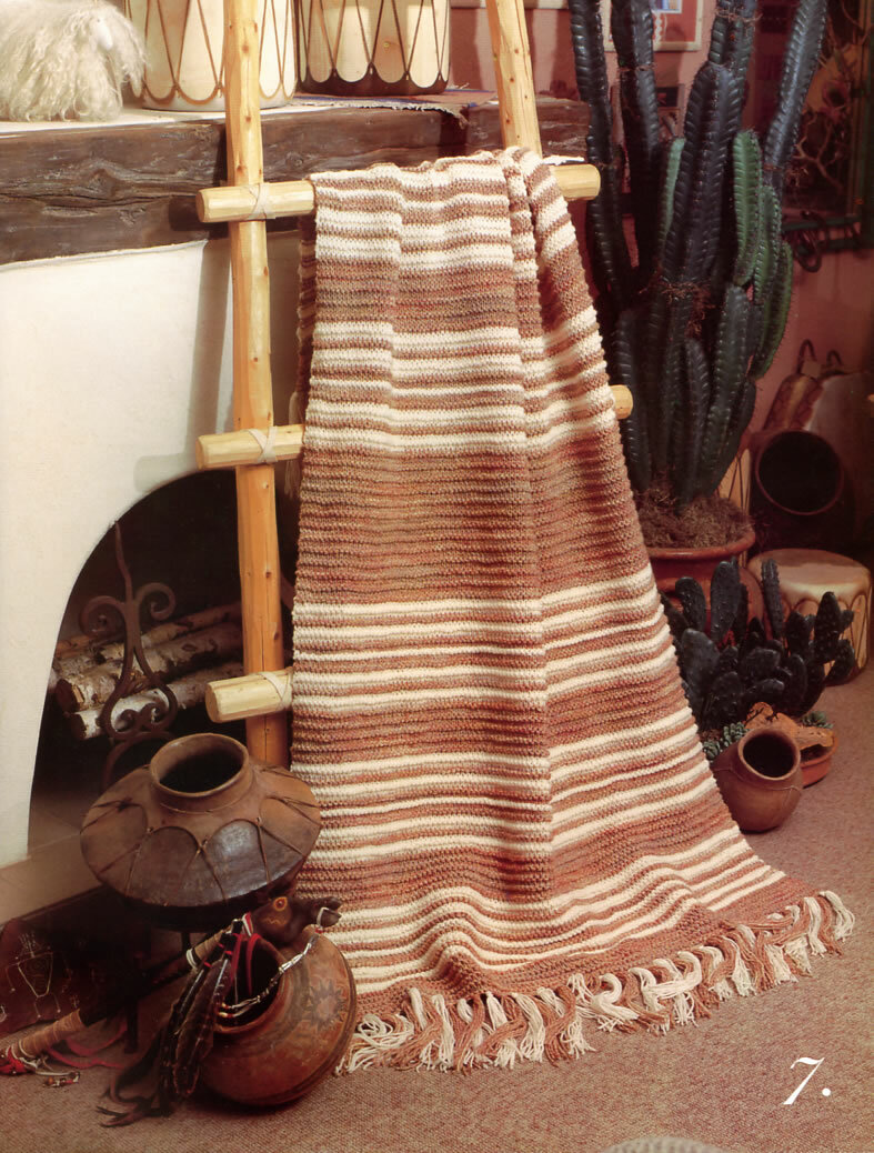 Patons "Decorator Throws to Knit" Afghan/throw pattern book 575FF NOS