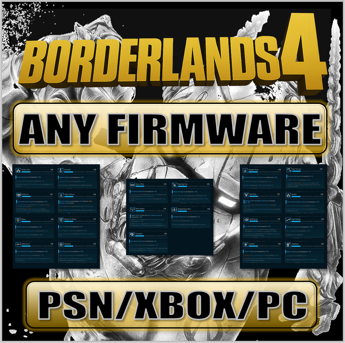 🔥Borderlands 4🔥– Any Firmware Set – NEW Skillcraft Firmware! - BL4
