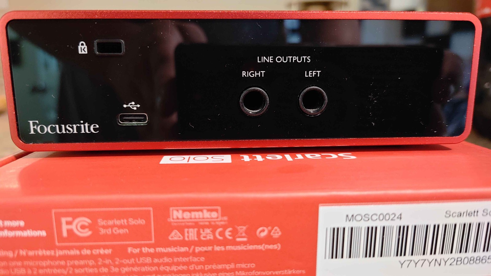 Focusrite Scarlett Solo 3rd Gen USB XLR Audio Interface