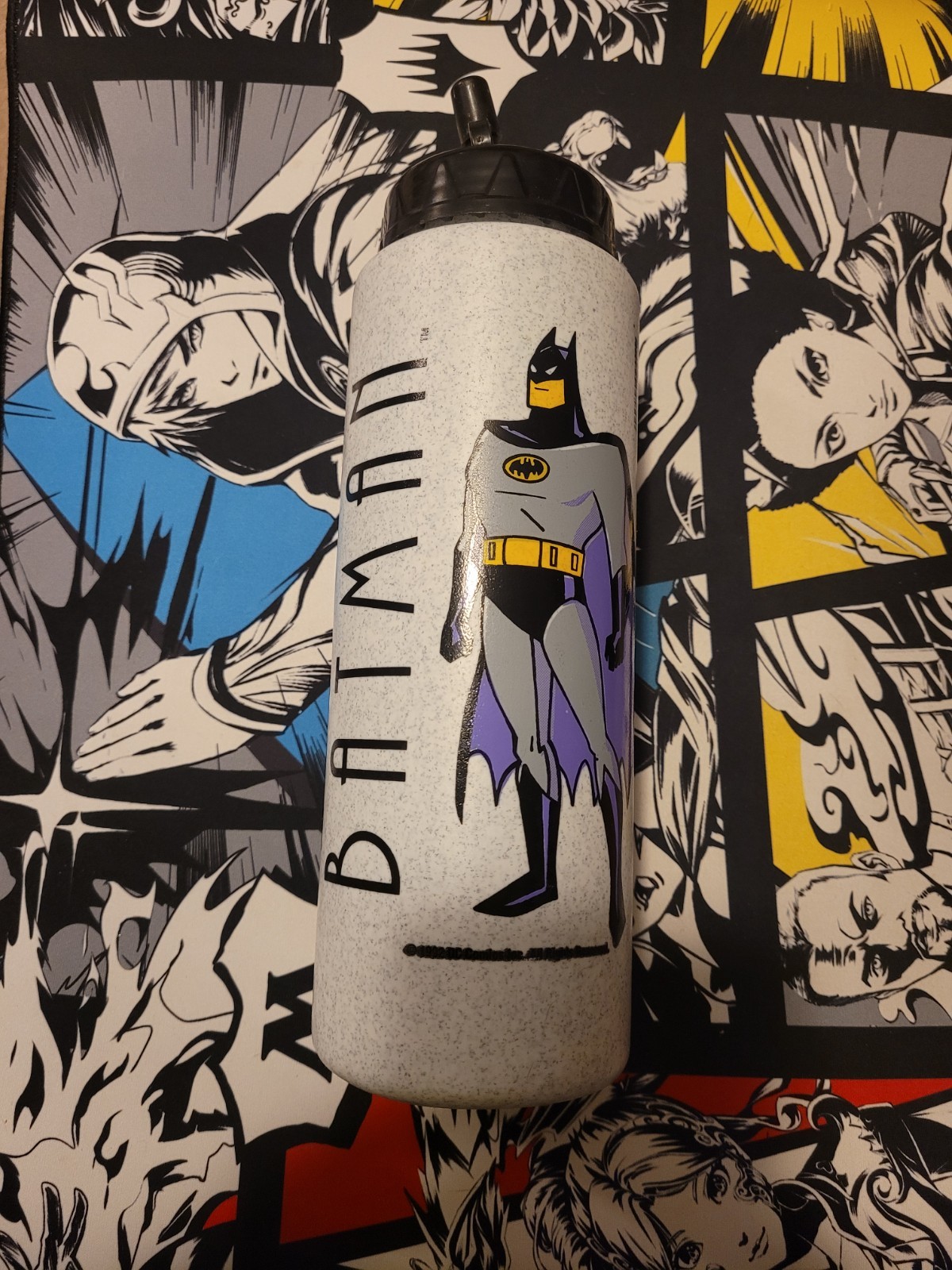 Vintage Batman Animated Series Water Bottle 1992 - Betras Plastics USA