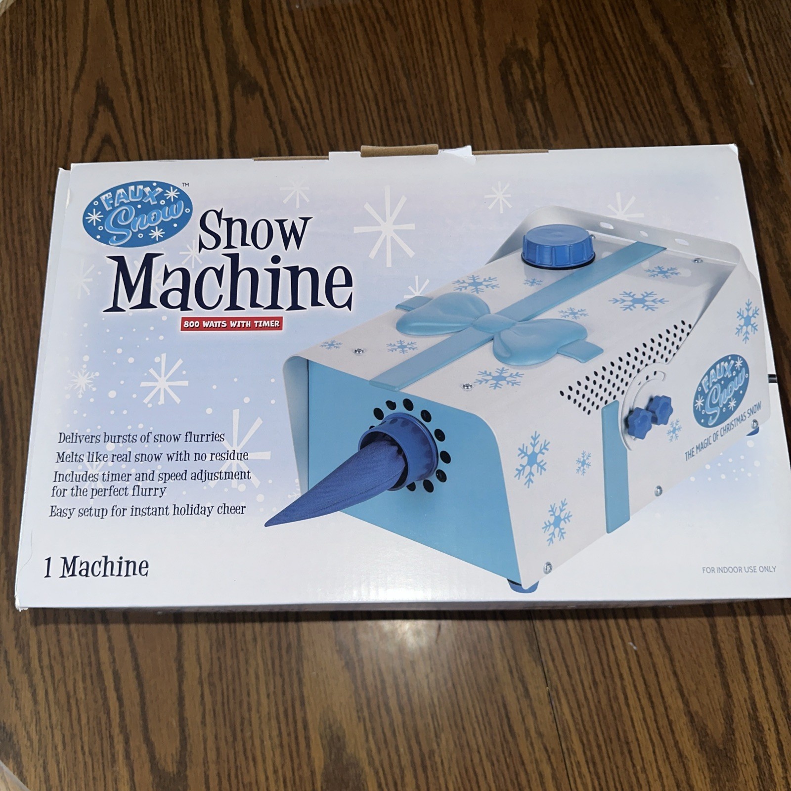 Gemmy Faux Snow Machine 800W w/ Timer Indoor Outdoor Christmas Holiday Party