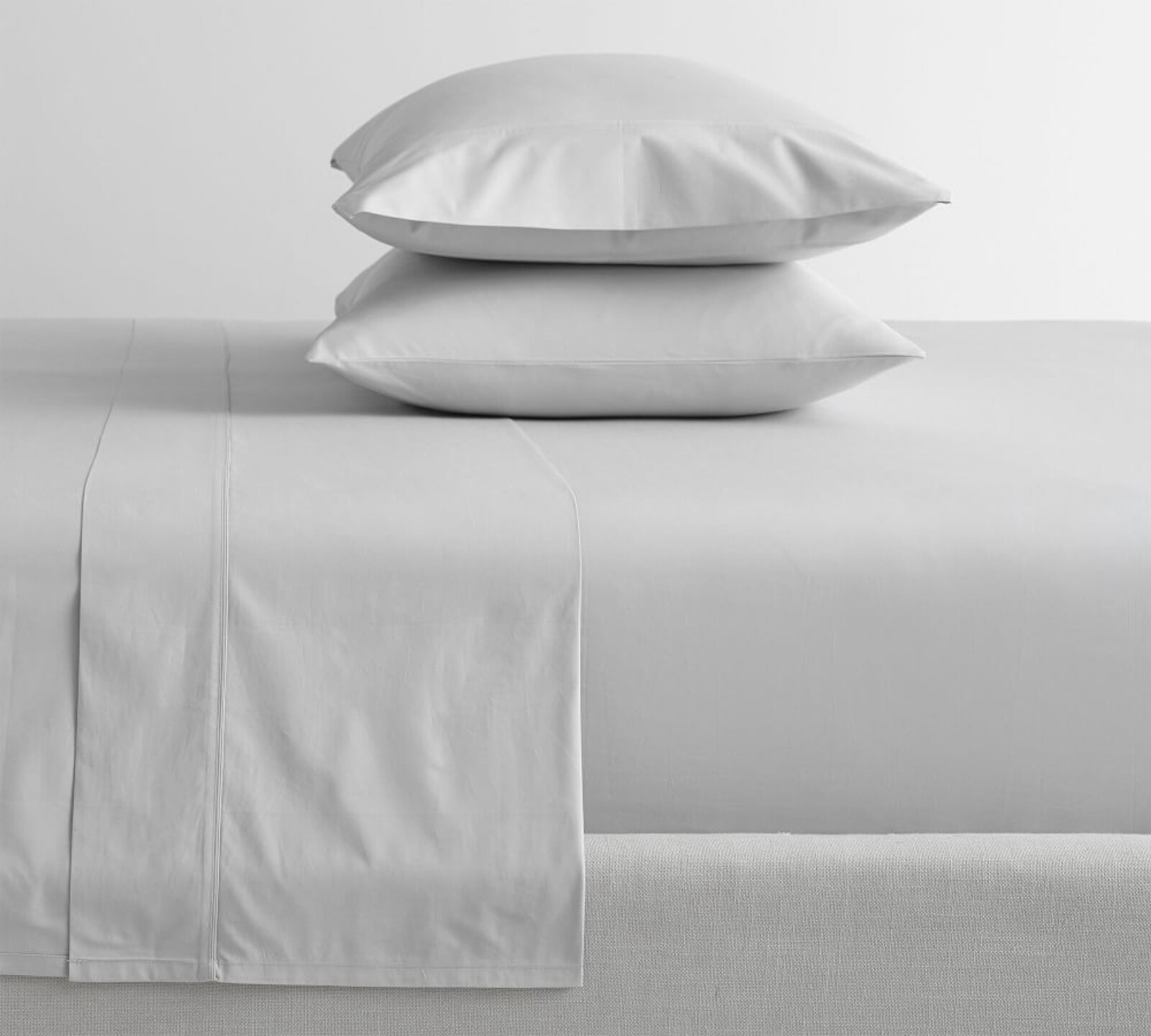 LUXURA HOME KING SIZE 4PCS SHEET SET 100% COTTON 400TC COLOR LIGHT GREY NIP