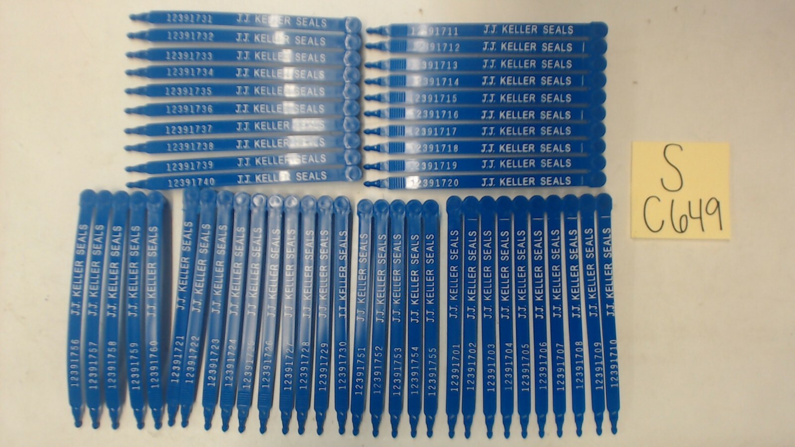 JJ Keller 6 Inch Plastic Flat Security Seals Lot of 50