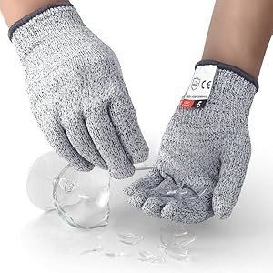 2PCS Cut Resistant Gloves, Cutting Gloves Level 5 Protection for Kitchen
